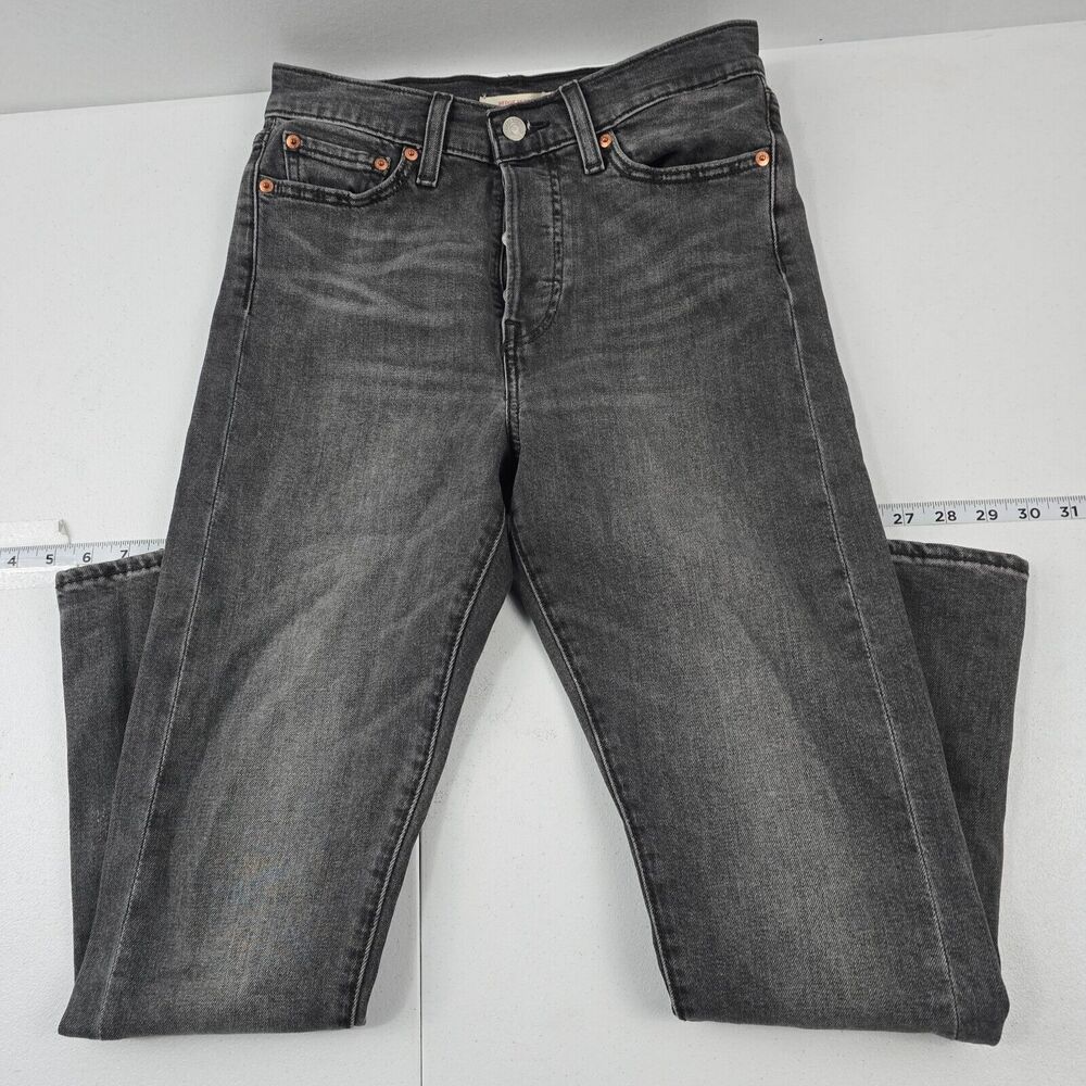 Levi's Wedgie Skinny Jeans Women's 27 Gray High Rise‎ Stretch Denim 4337